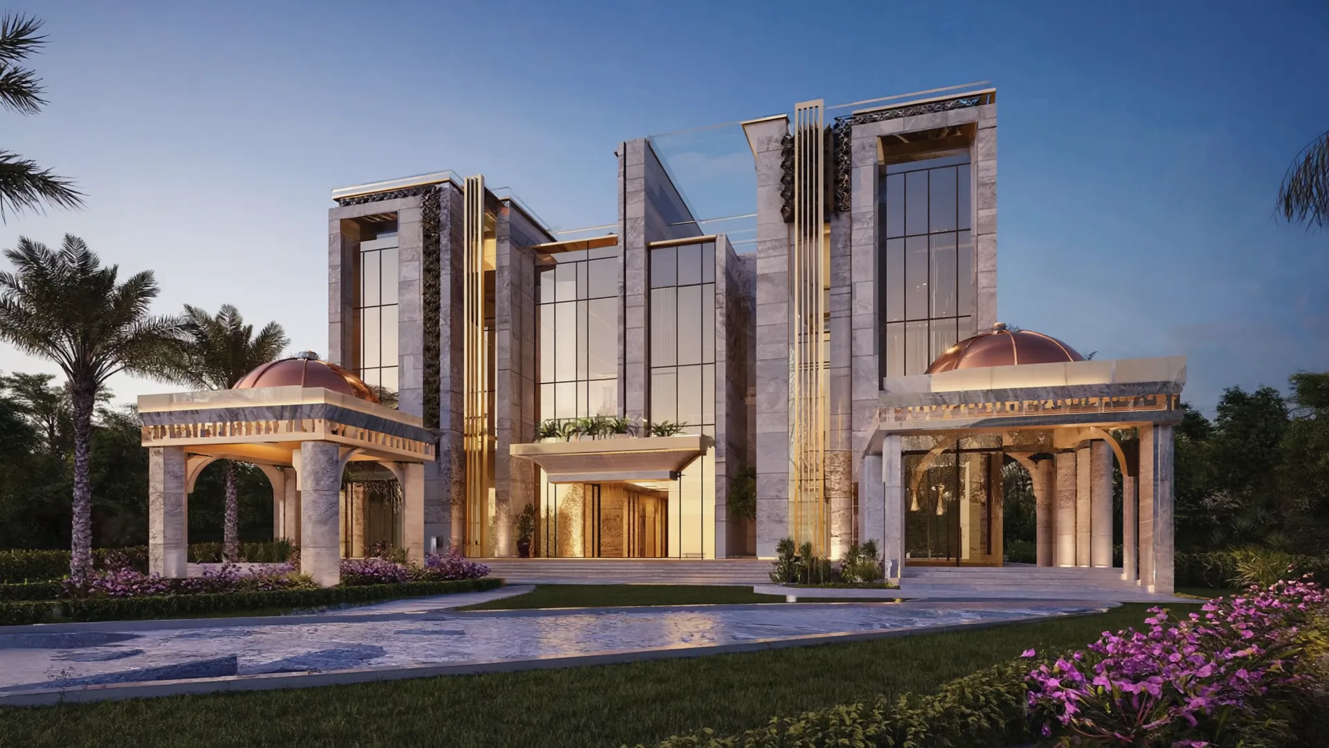 Premium wellness facility exterior showing modern infrastructure and landscaping